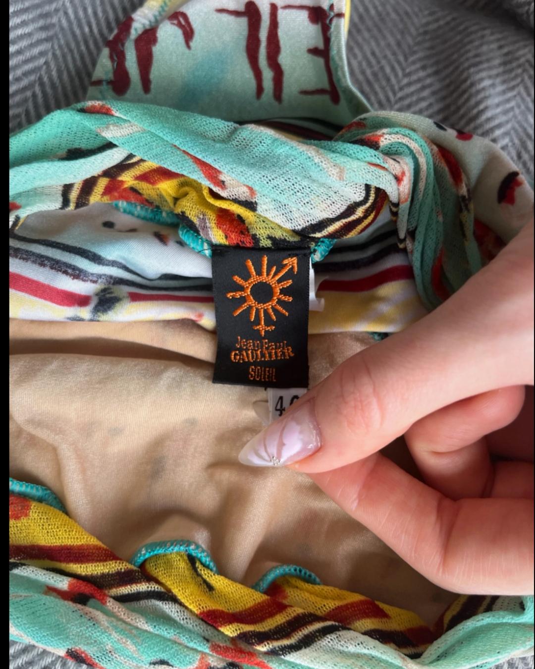 Maillot de bain deux pièces Bikini Jean Paul Gaultier Soleil en vente 7