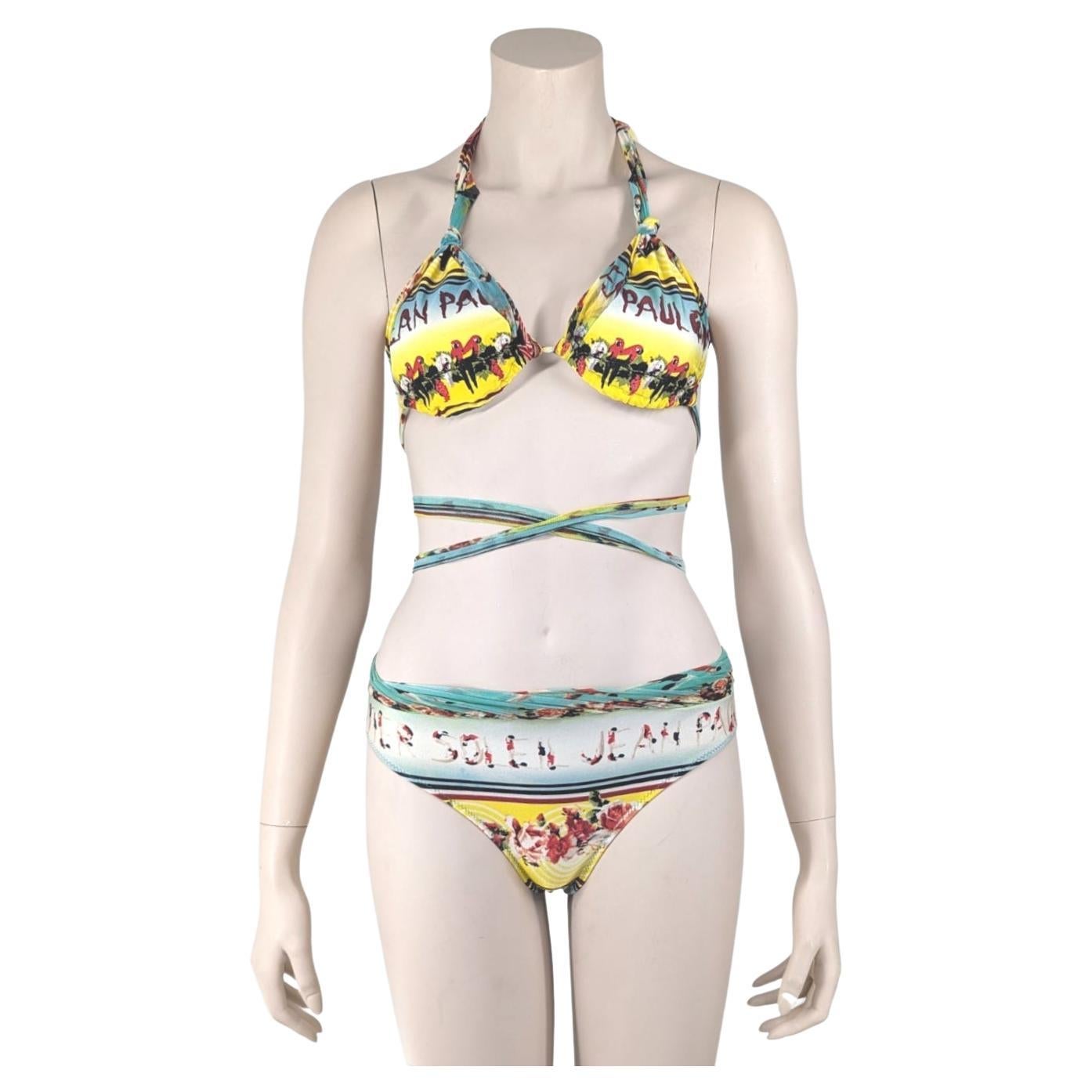 Two-piece swimsuit Bikini Jean Paul Gaultier Soleil For Sale