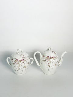 Two-Piece Tea service with Floral Decoration, France, 20th Century