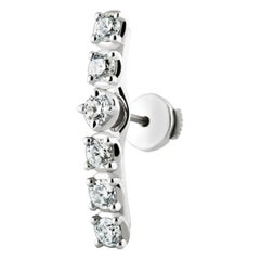 Two-Piece Traceable Diamond Earring in 18 Karat White Gold by Rocks for Life