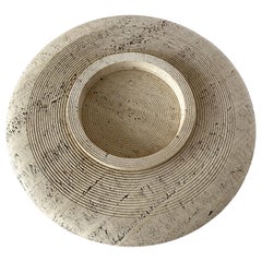 Two-Piece Travertine Centerpiece Bowl by Sergio Asti for UP & UP