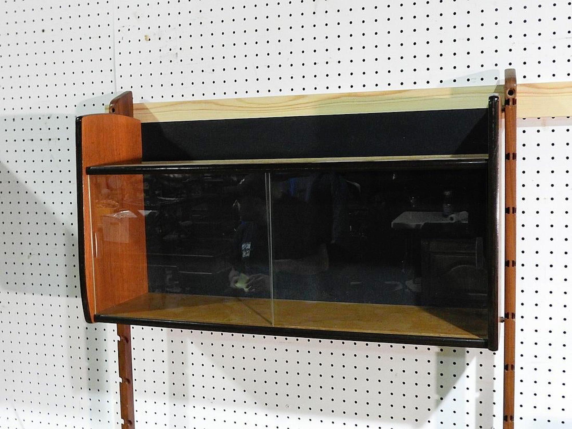 Mid-Century Modern Two-Piece Wall Unit For Sale