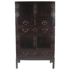 Antique Two-Pieces Cabinet