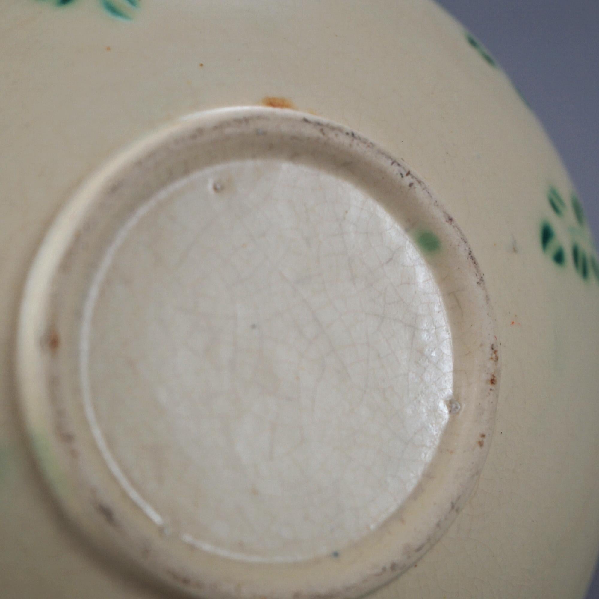 20th Century Two Pieces of Roseville Art Pottery in Velmoss Scroll Pattern Mid 20thC