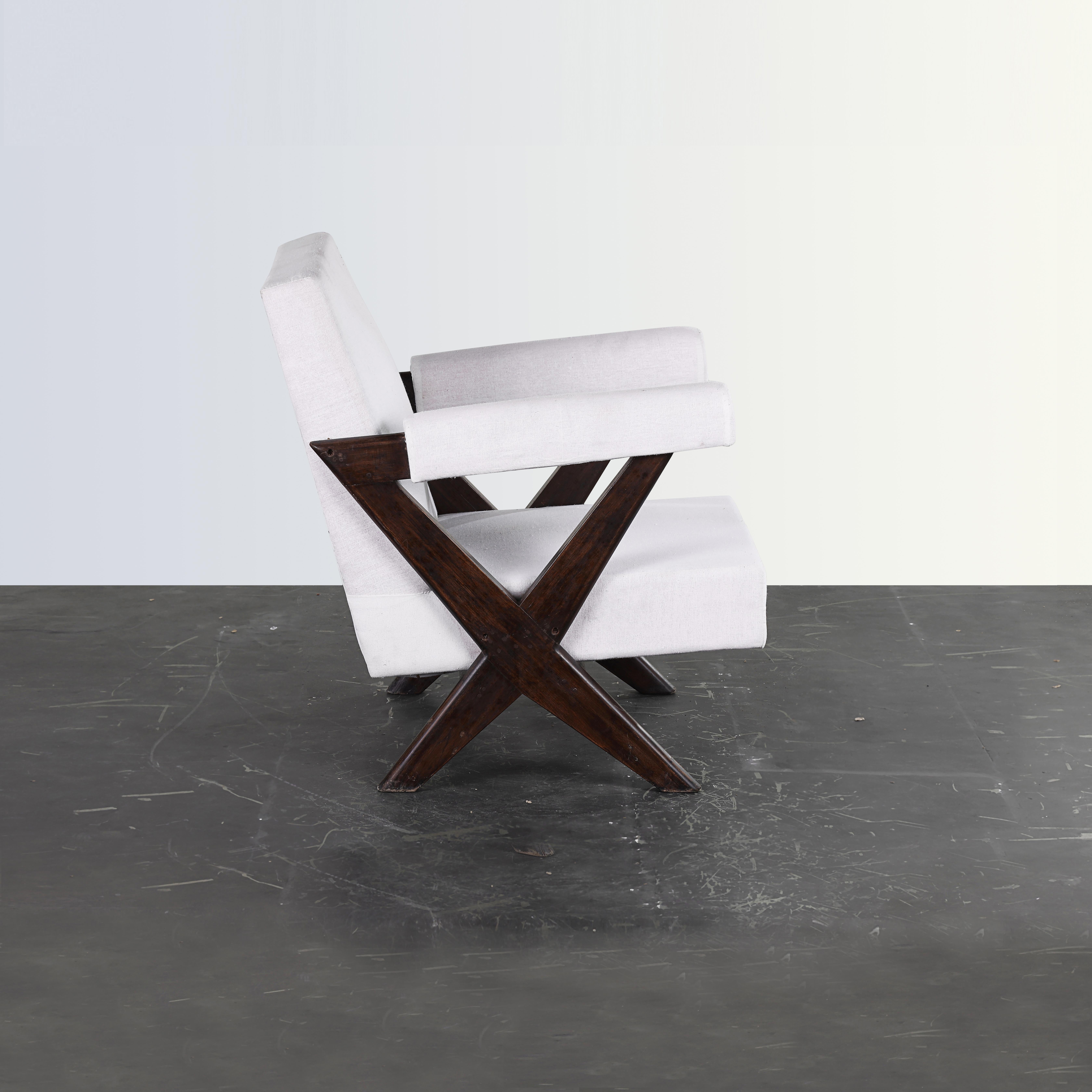 Deux chaises longues Pierre Jeanneret PJ-SI-48-A authentique mi-siècle moderne en vente 2