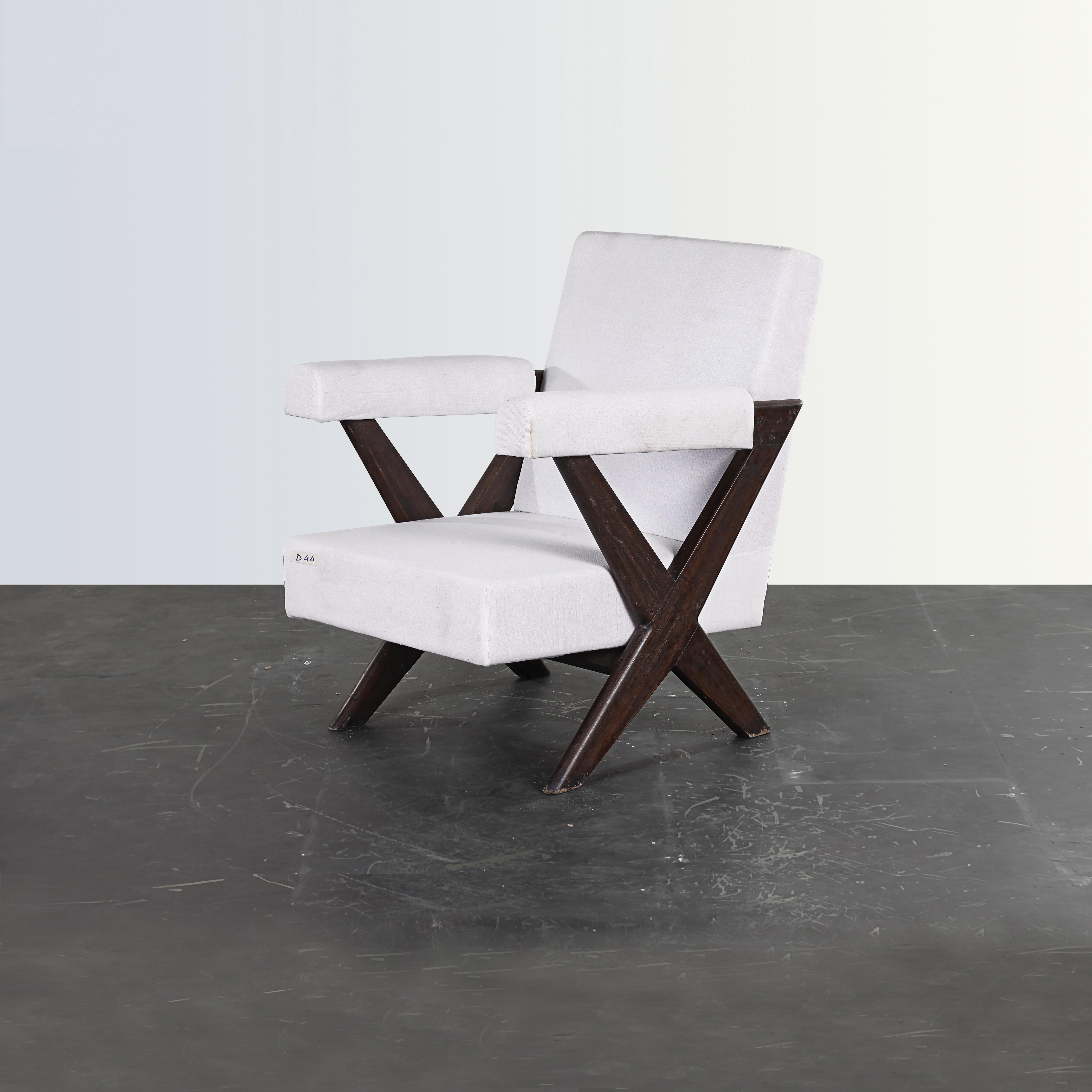 Deux chaises longues Pierre Jeanneret PJ-SI-48-A authentique mi-siècle moderne en vente 5