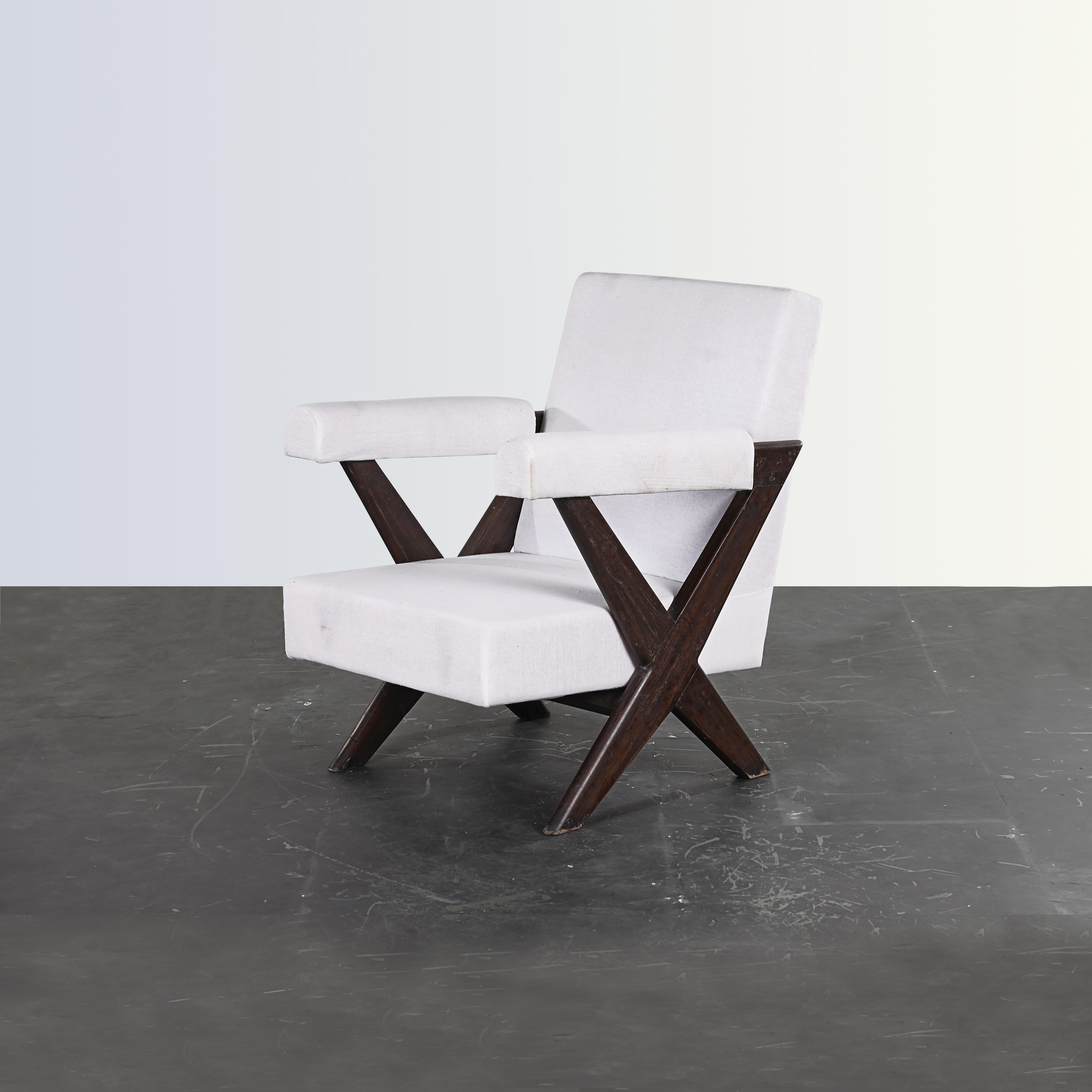 Deux chaises longues Pierre Jeanneret PJ-SI-48-A authentique mi-siècle moderne Bon état - En vente à Zürich, CH