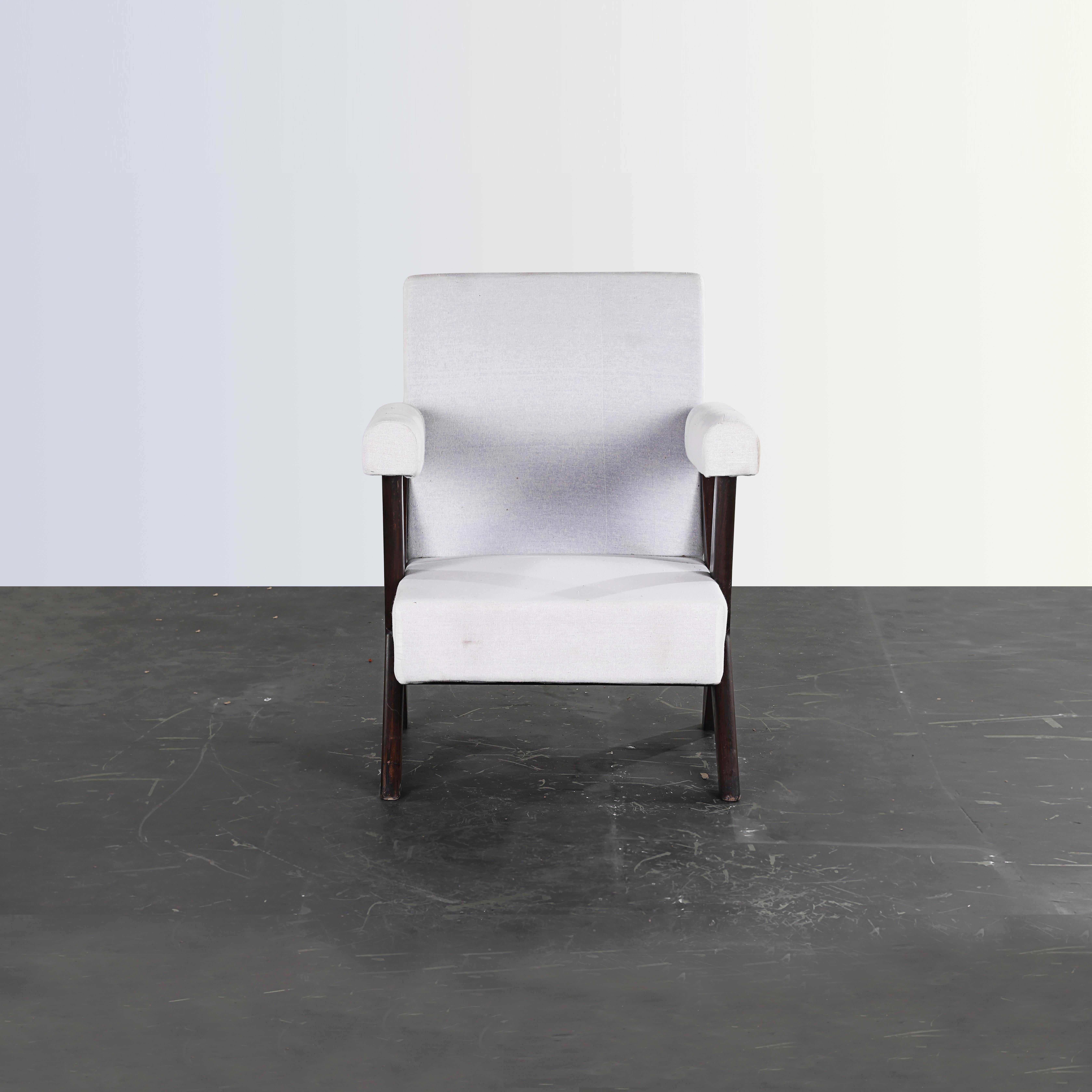 Milieu du XXe siècle Deux chaises longues Pierre Jeanneret PJ-SI-48-A authentique mi-siècle moderne en vente