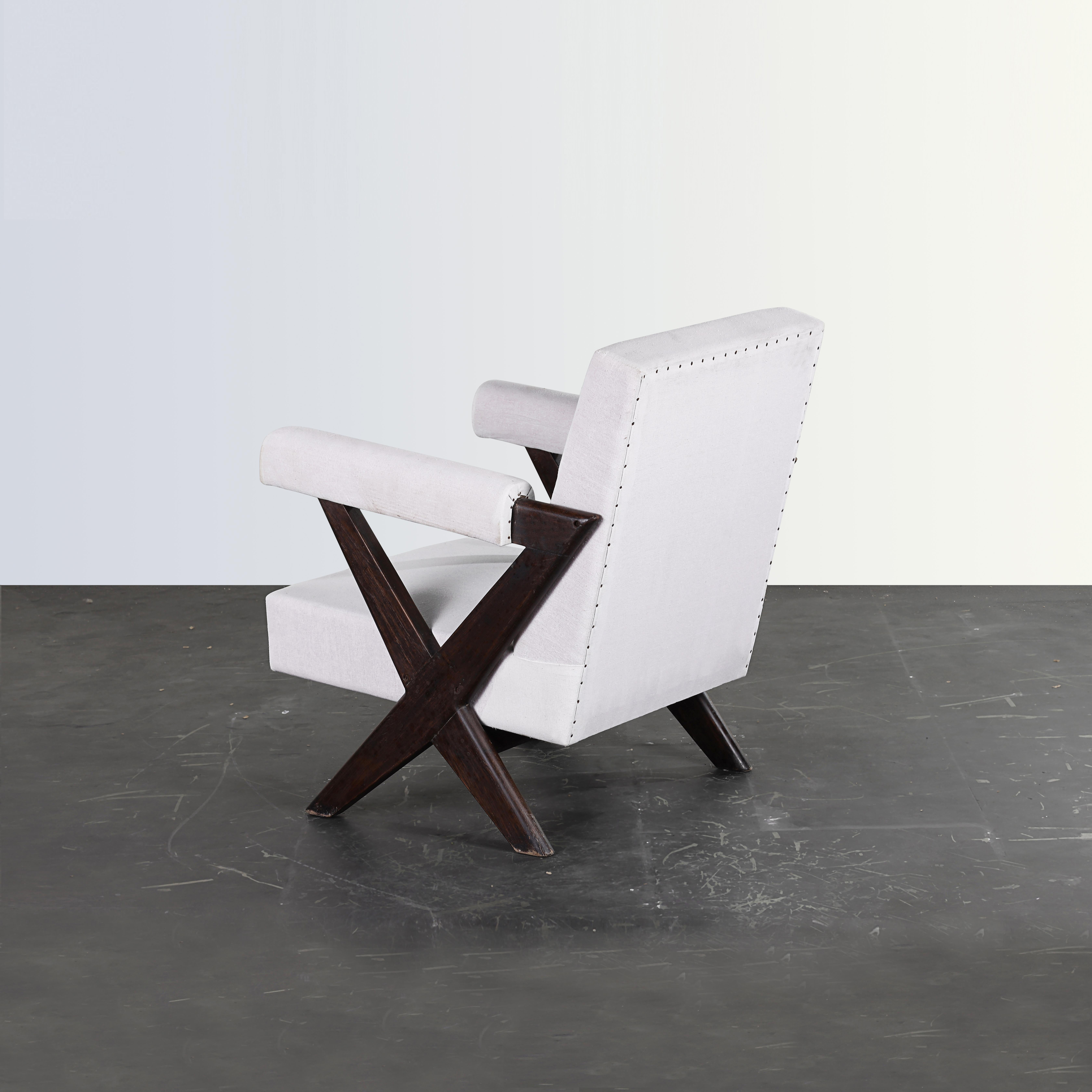 Deux chaises longues Pierre Jeanneret PJ-SI-48-A authentique mi-siècle moderne en vente 1