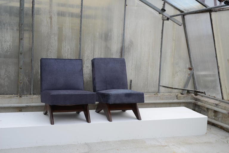 Indian Two Pierre Jeanneret Sofa Chairs / Authentic Mid-Century Modern, Chandigarh For Sale