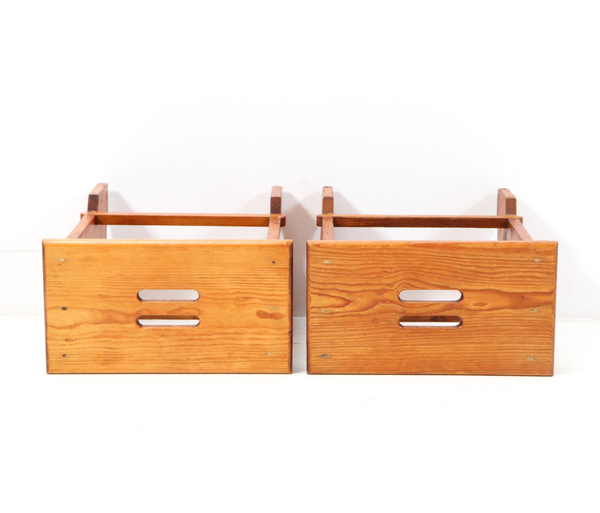 Mid-20th Century Two Pine Mid-Century Modern Monastery Stools, 1960s For Sale