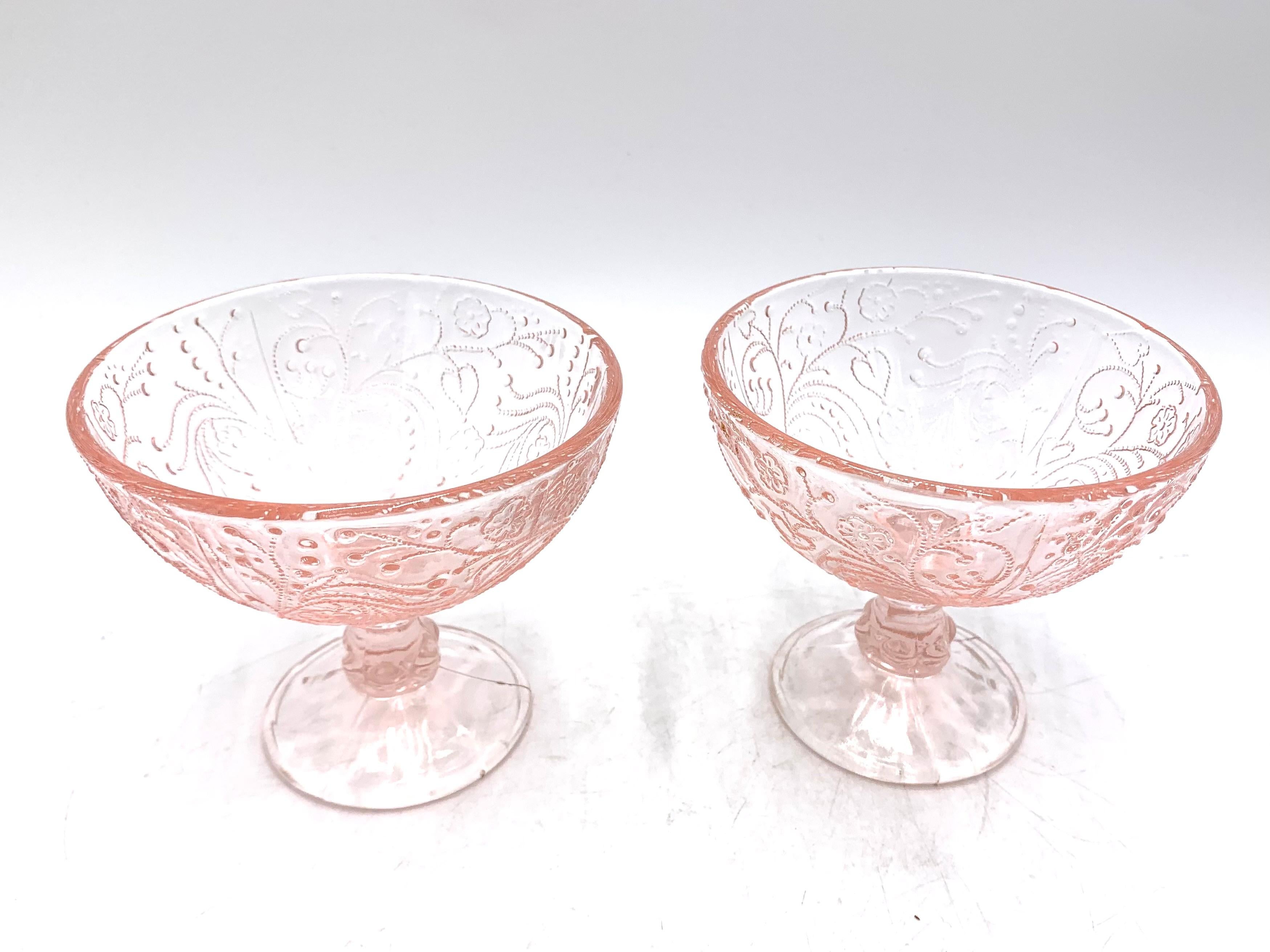 Polish Two Pink Cups, Ząbkowice, 1970s For Sale