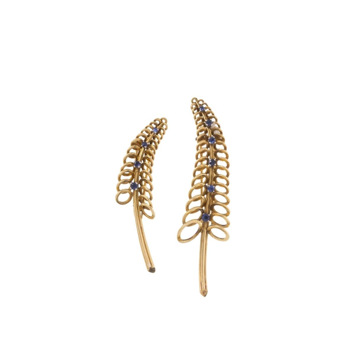 Two Pins in Gold Marchak, Paris, from the End of the 19th Century Art Deco In Good Condition For Sale In Madrid, ES