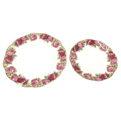 Antique Two plates - platters, Rosenthal Chrysantheme Cacilie, 1898-1904.