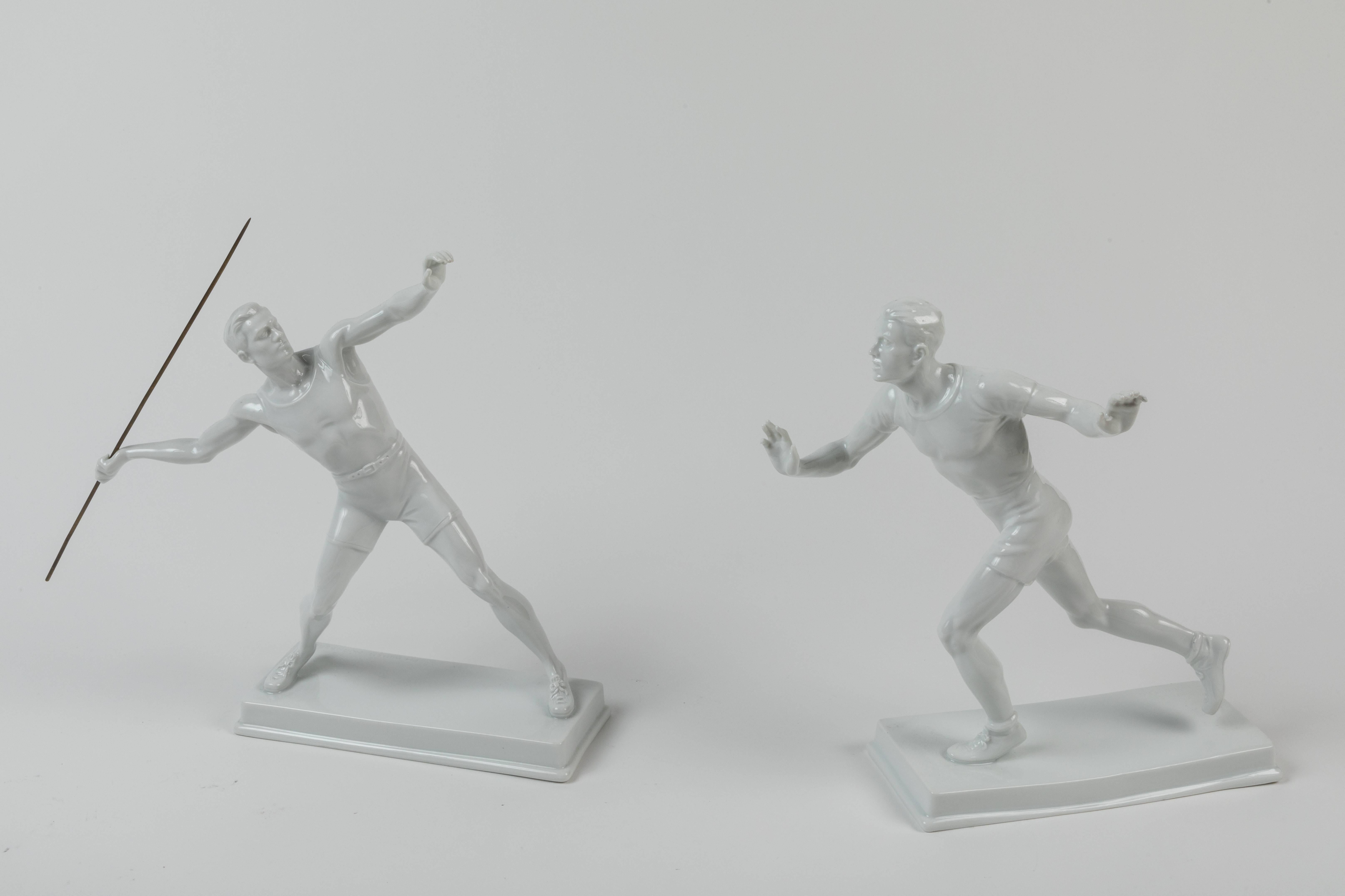 Two Porcelain Athletes by Philipp Kittler for Rosenthal 1