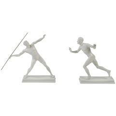 Two Porcelain Athletes by Philipp Kittler for Rosenthal