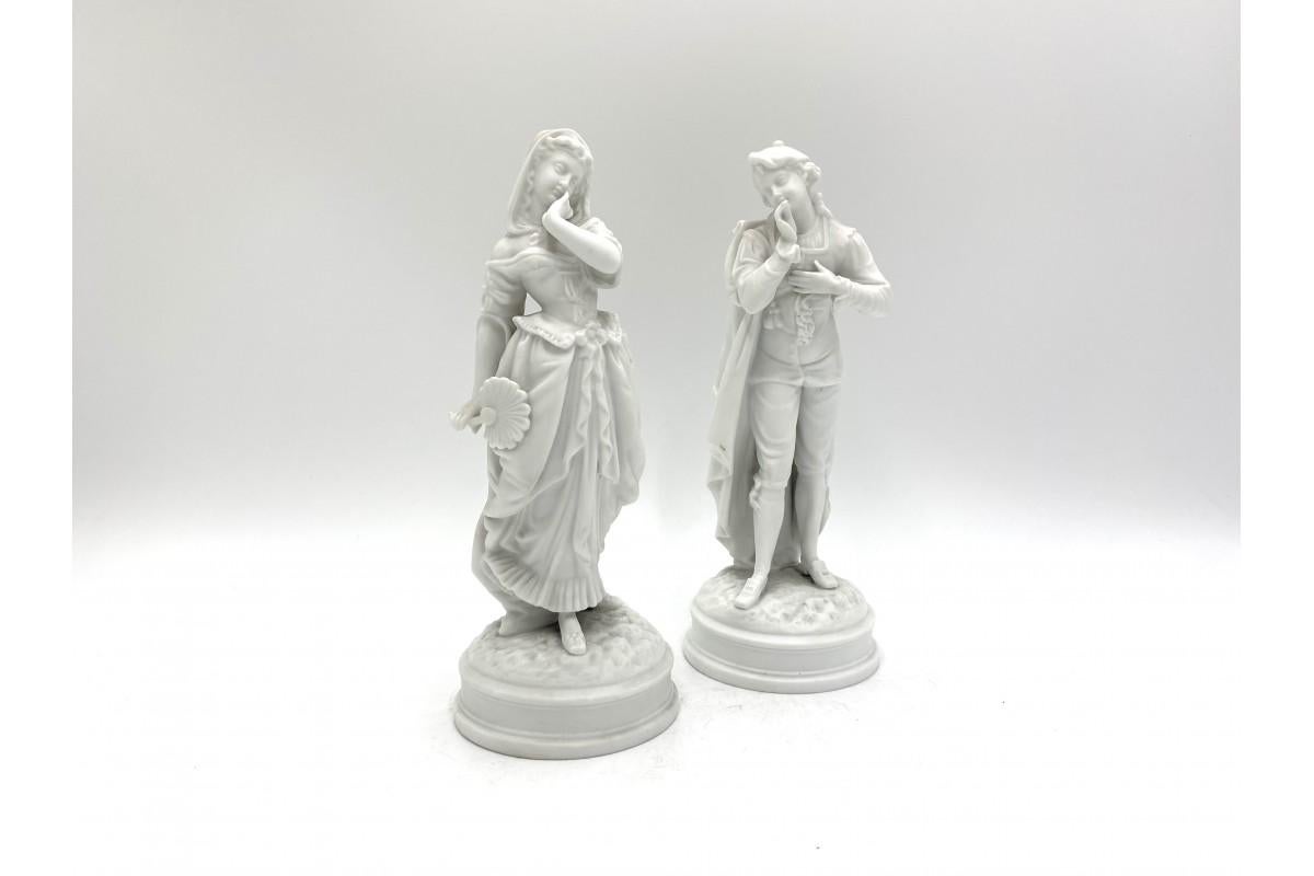 Polish Two Porcelain Bisque Figurines