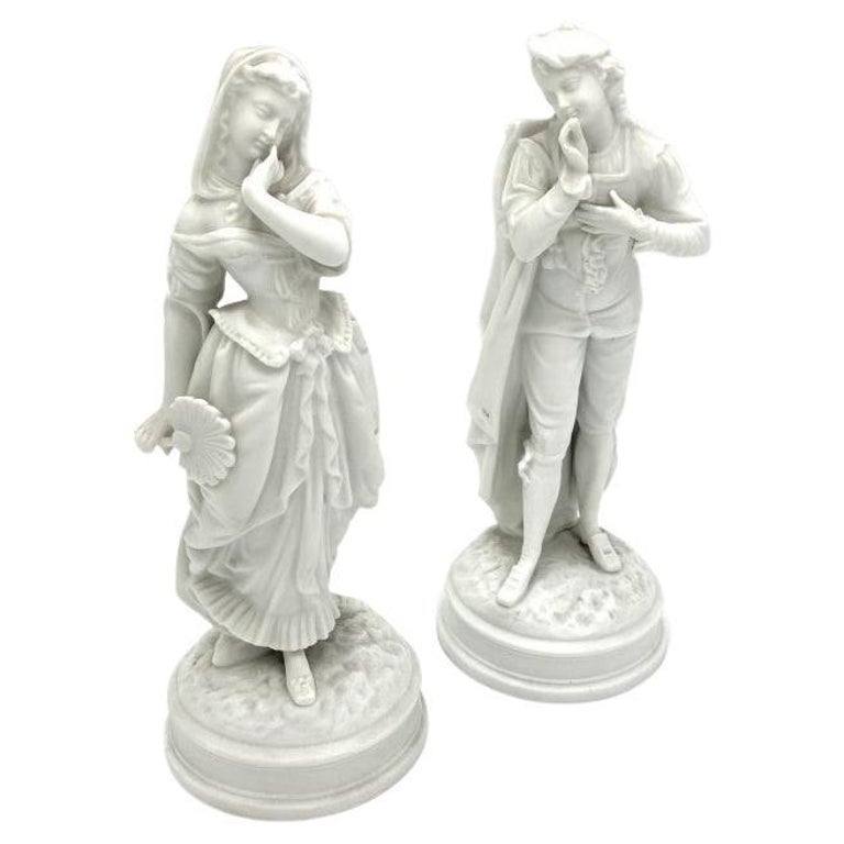 Two Porcelain Bisque Figurines For Sale at 1stDibs