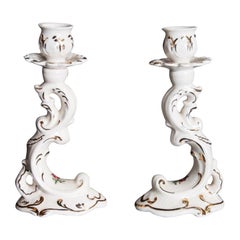 Two Porcelain Candlesticks