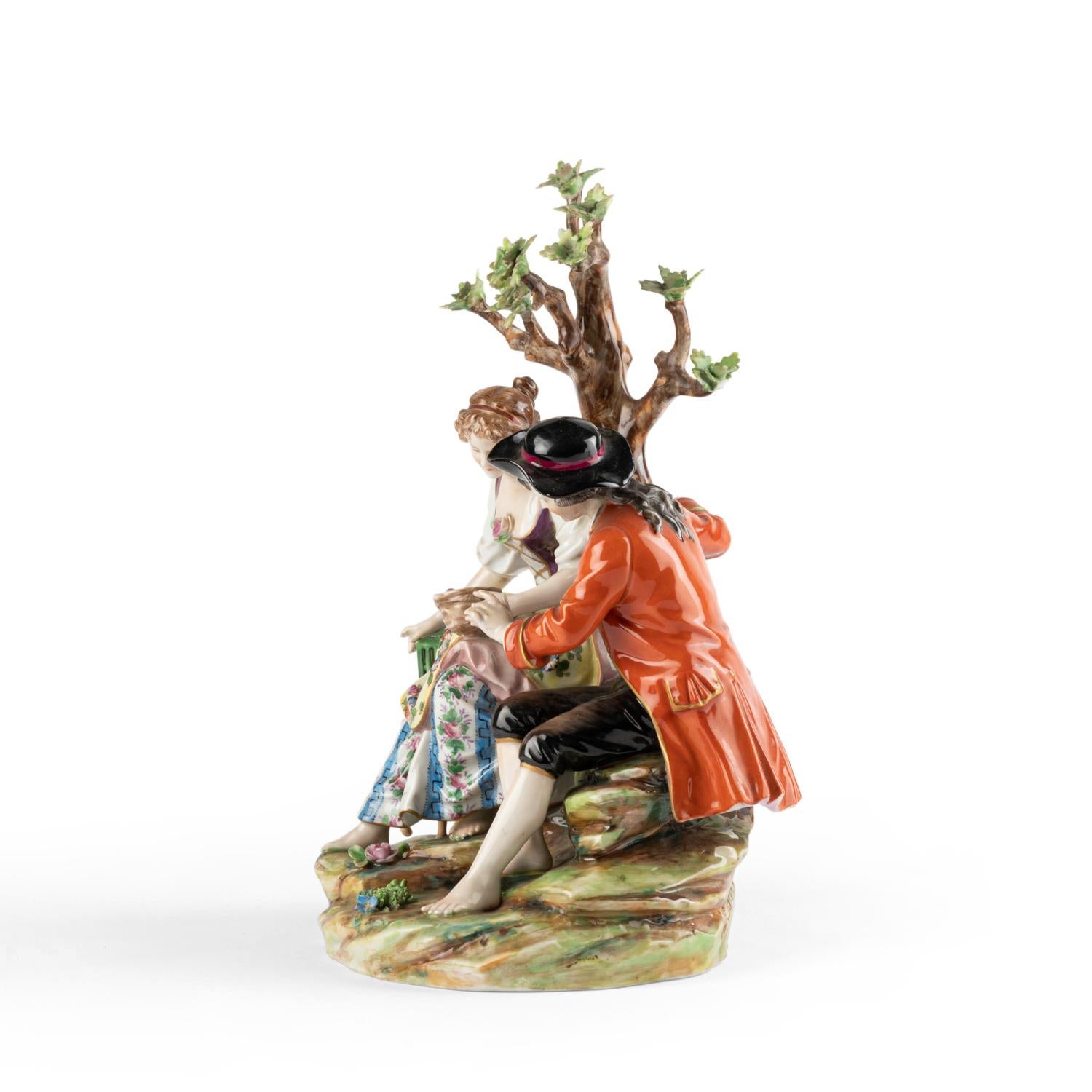 Two Porcelain Sculptures in the Saxe Style, 19th Century, Napoleon III Period. 7