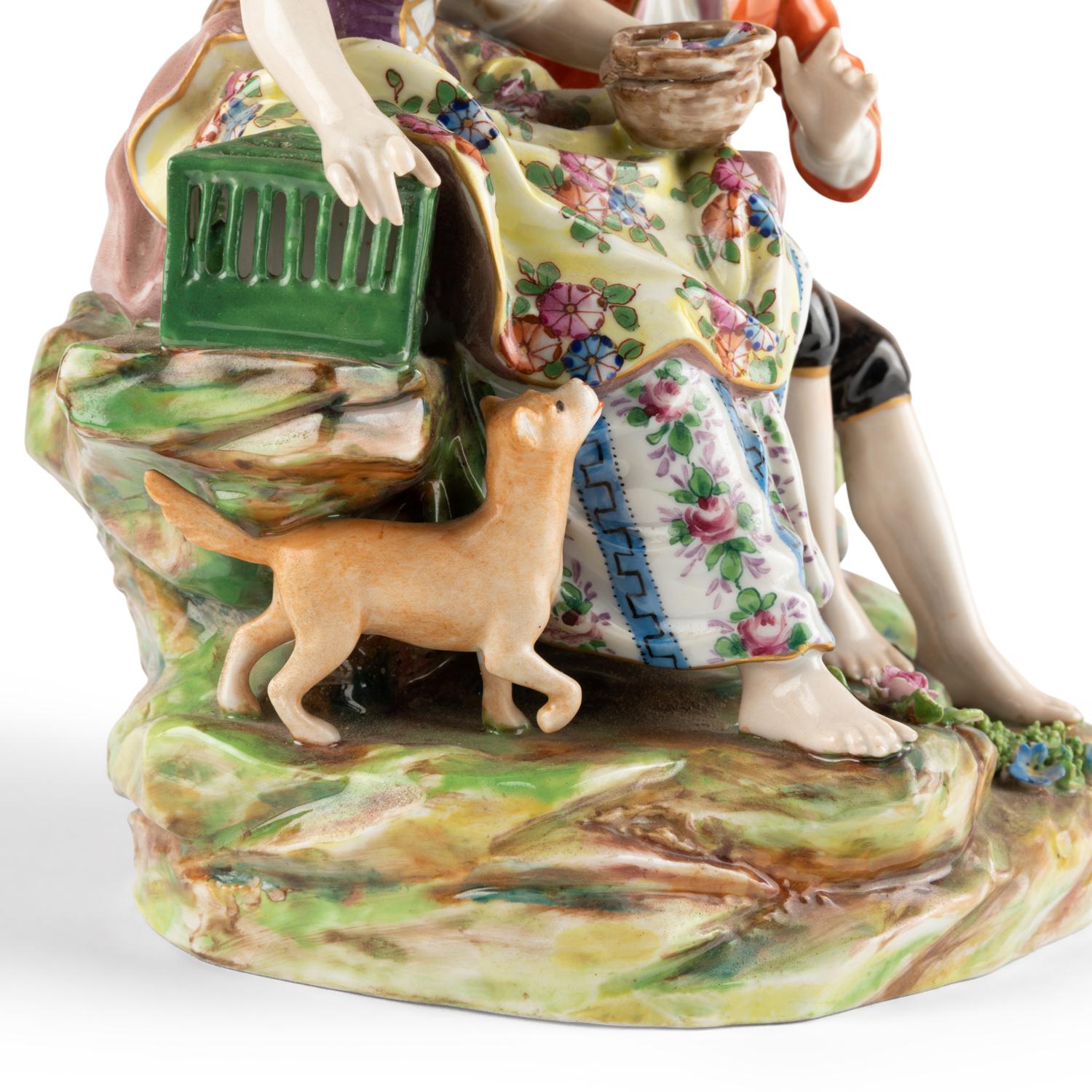 Two Porcelain Sculptures in the Saxe Style, 19th Century, Napoleon III Period. 10