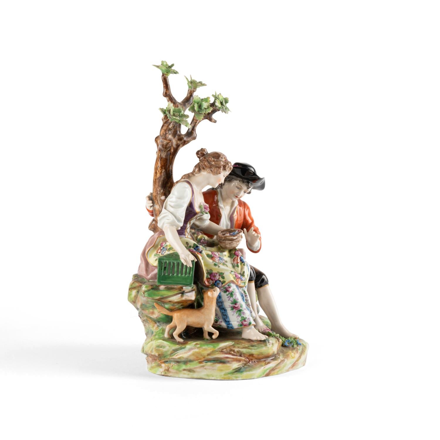 Two Porcelain Sculptures in the Saxe Style, 19th Century, Napoleon III Period. 11