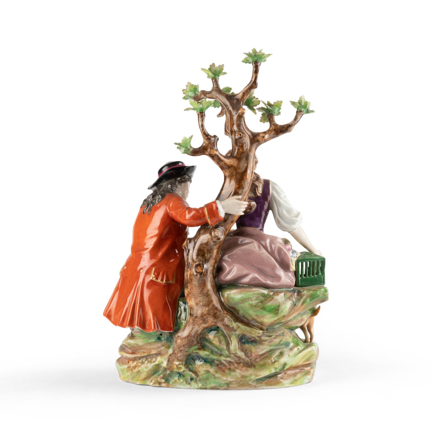 Two Porcelain Sculptures in the Saxe Style, 19th Century, Napoleon III Period. 4