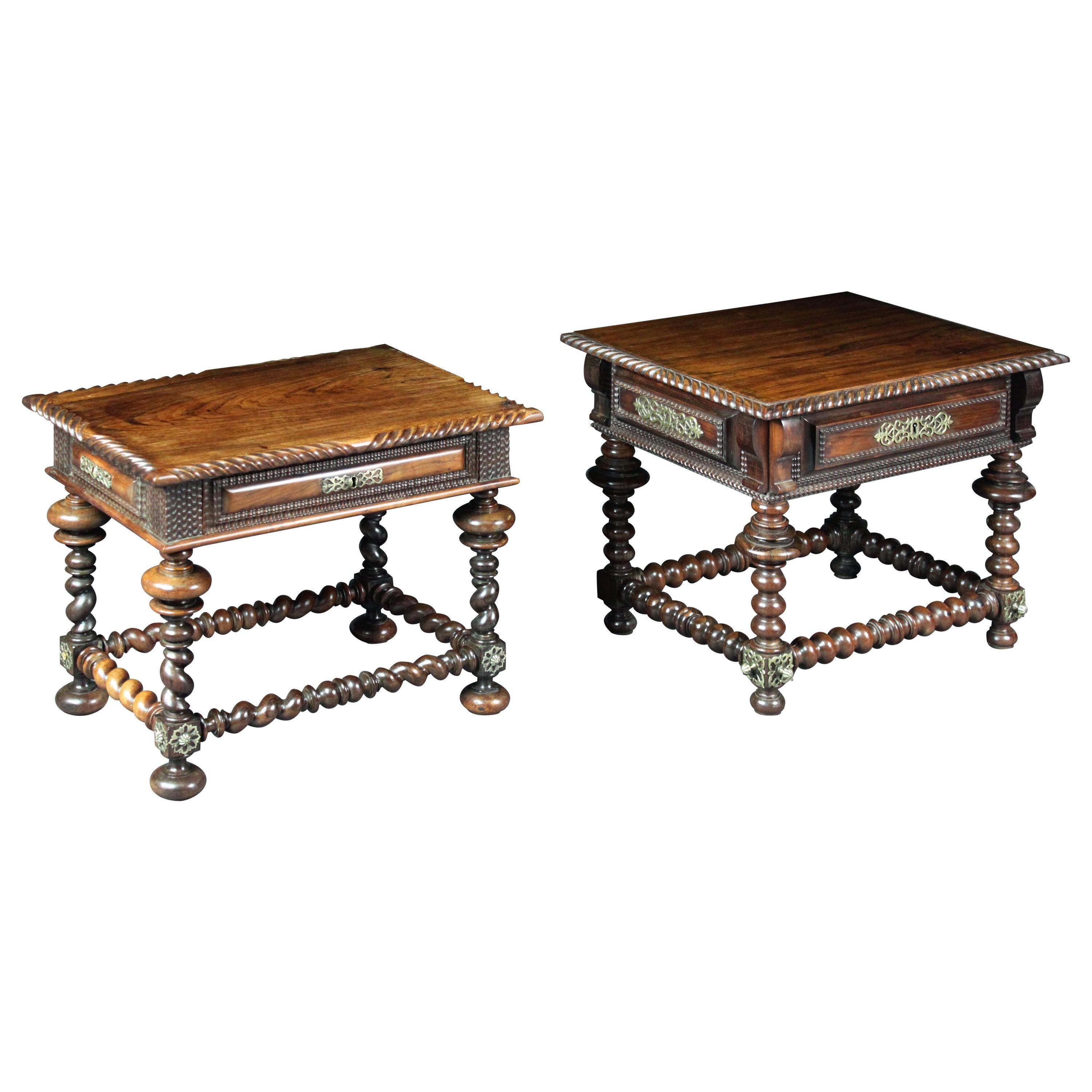 Two Portuguese Low Rosewood Tables