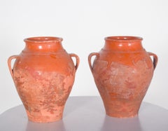 Two Portuguese Terracota Pots with Handles