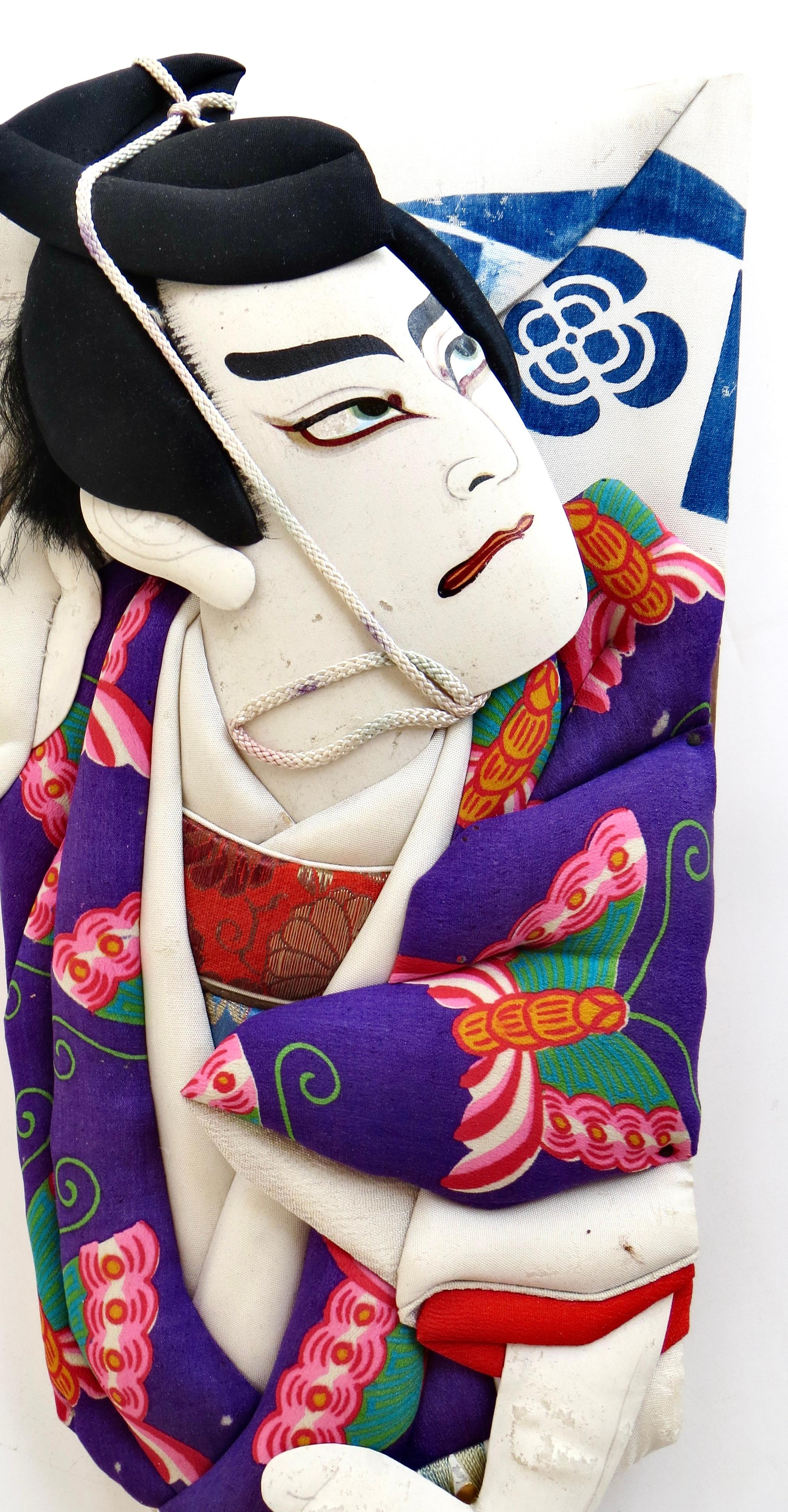Two Post War Kabuki Paddles (Hagoita), Japan, Circa 1960 For Sale 3