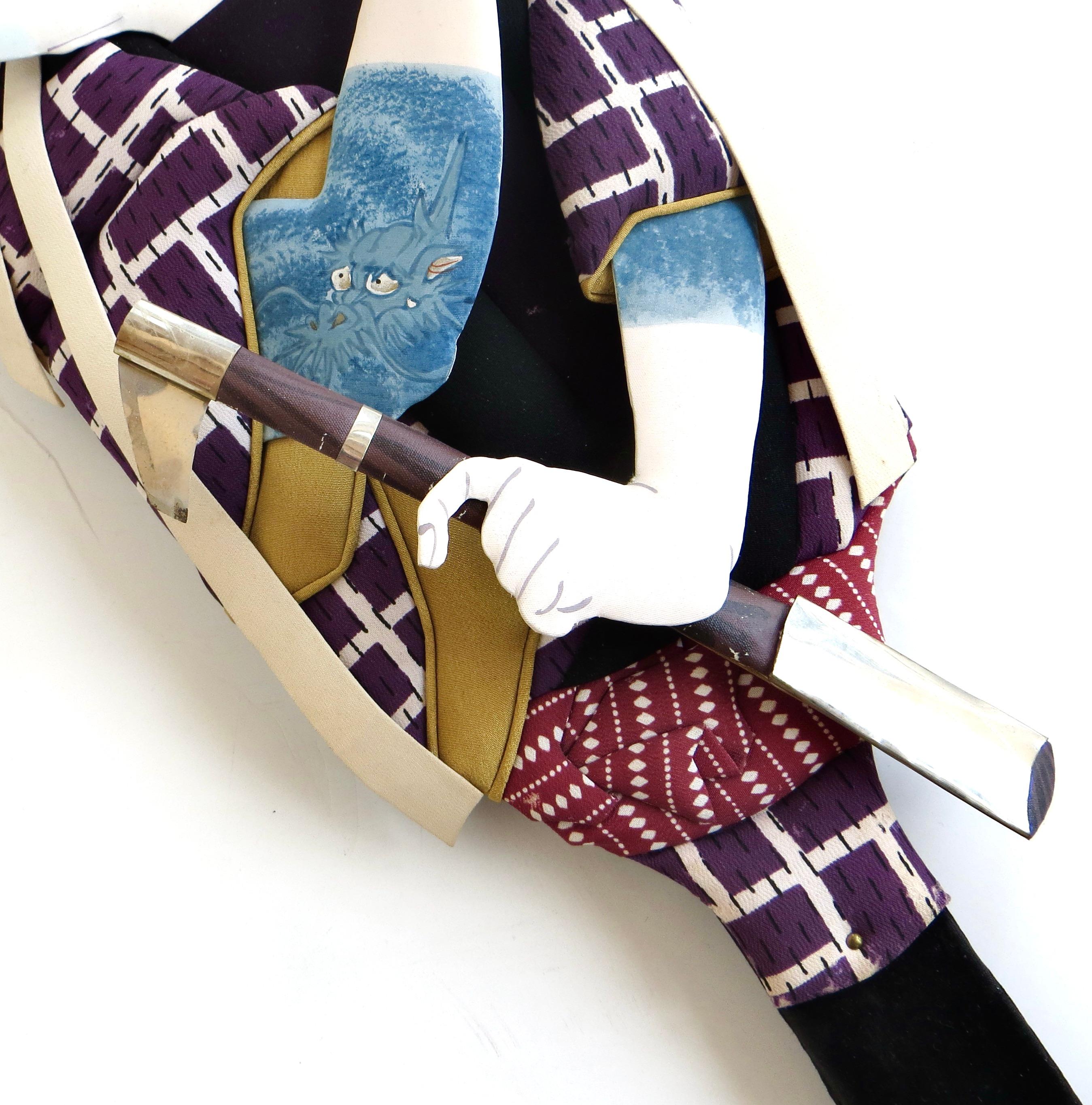 Two Post War Kabuki Paddles (Hagoita), Japan, Circa 1960 In Excellent Condition For Sale In Incline Village, NV