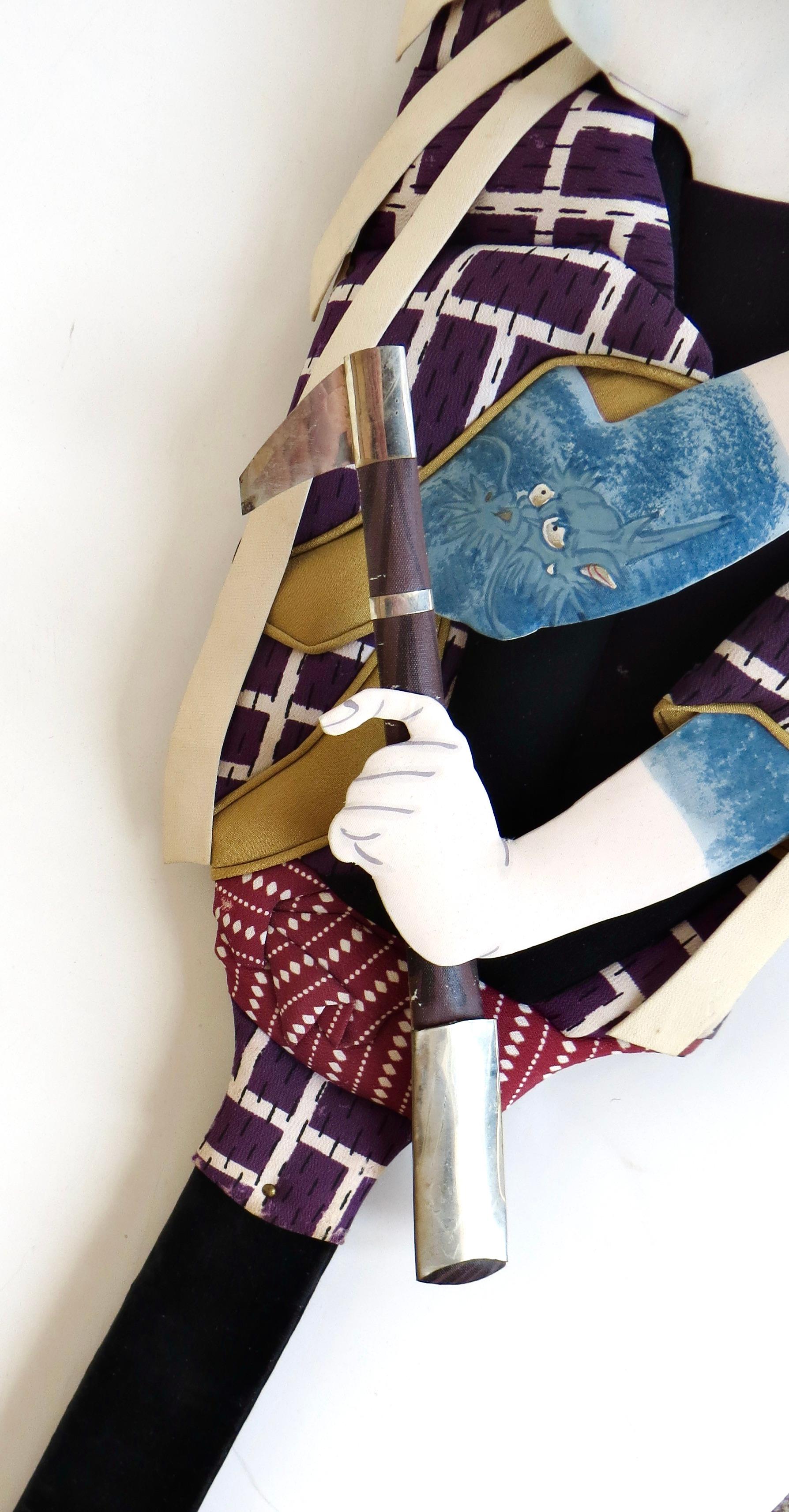 Mid-20th Century Two Post War Kabuki Paddles (Hagoita), Japan, Circa 1960 For Sale