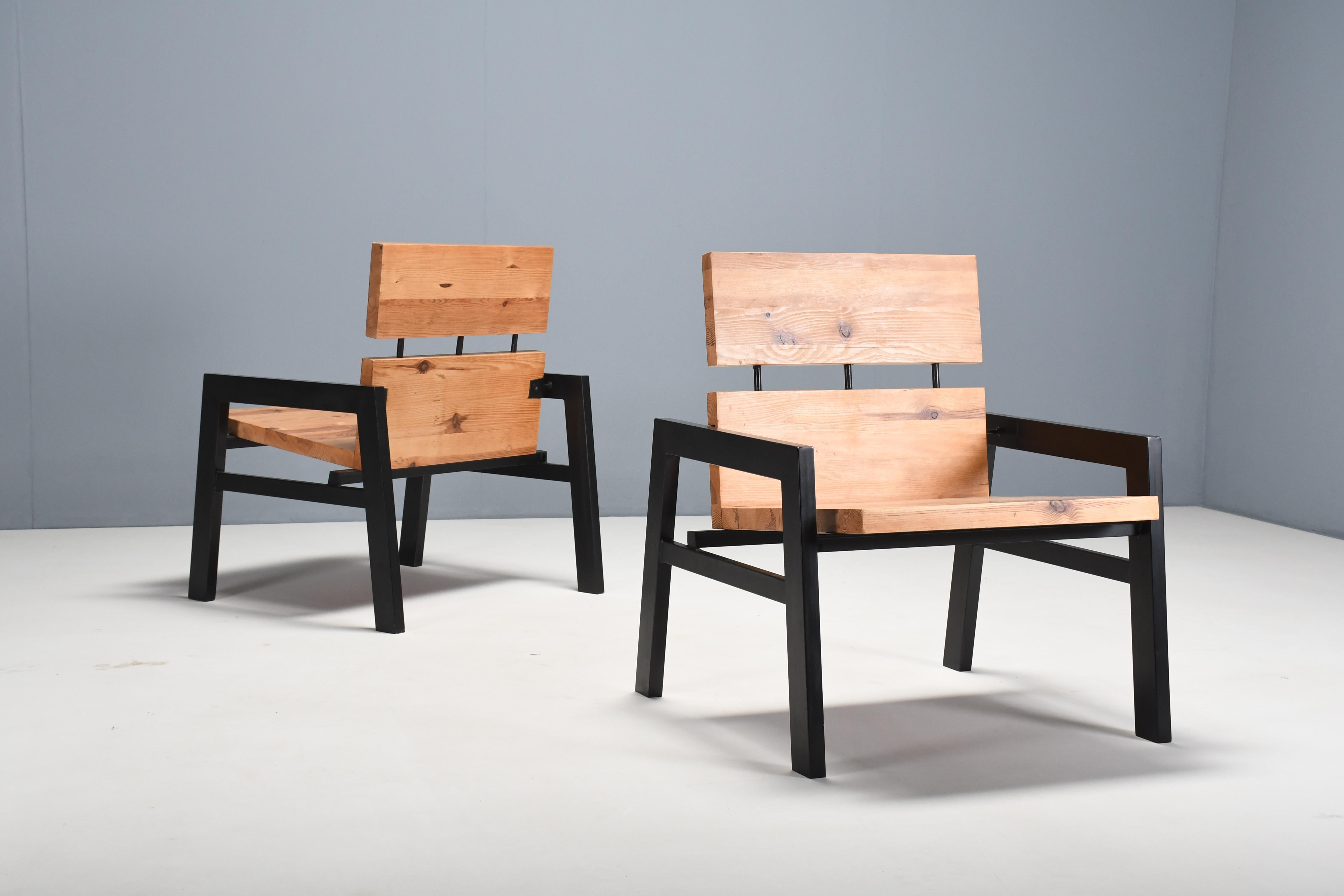 Deux chaises postmodernes Highback 'Bossche School', 1960. en vente 1