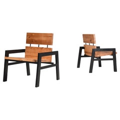 Two postmodern Highback chairs 'Bossche School', 1960's.