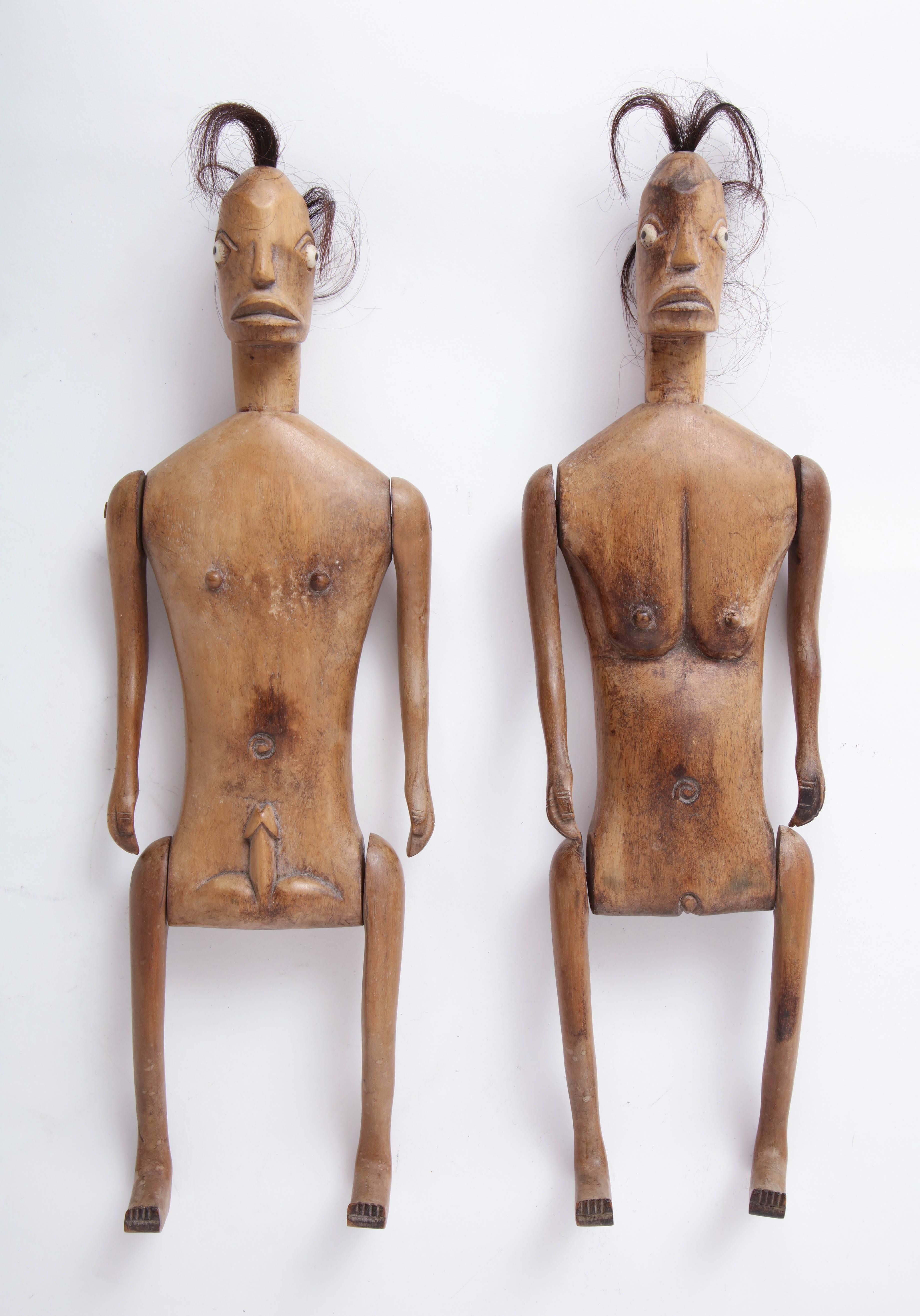 Two Carved Figures, Indonesian, circa 1900-1920 3