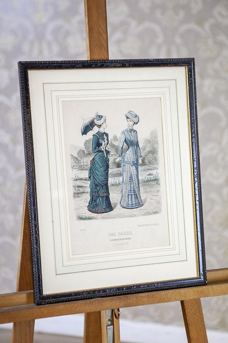 Two Prints in Dark Frame Depicting Late-19th Century Fashion

We present you these two German prints depicting the 19th-century women’s fashion.