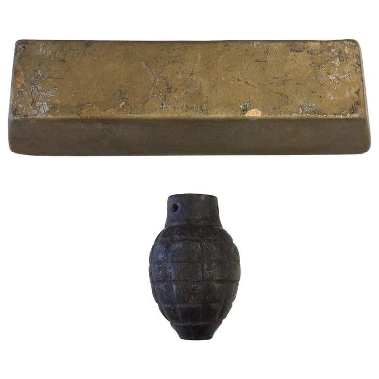 Plaster Two Props from Classic Bond Movie Goldfinger, 1964