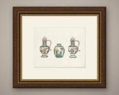Two Puzzle Wine Pots and a Ginger Jar, Famille Verte Plate 1911