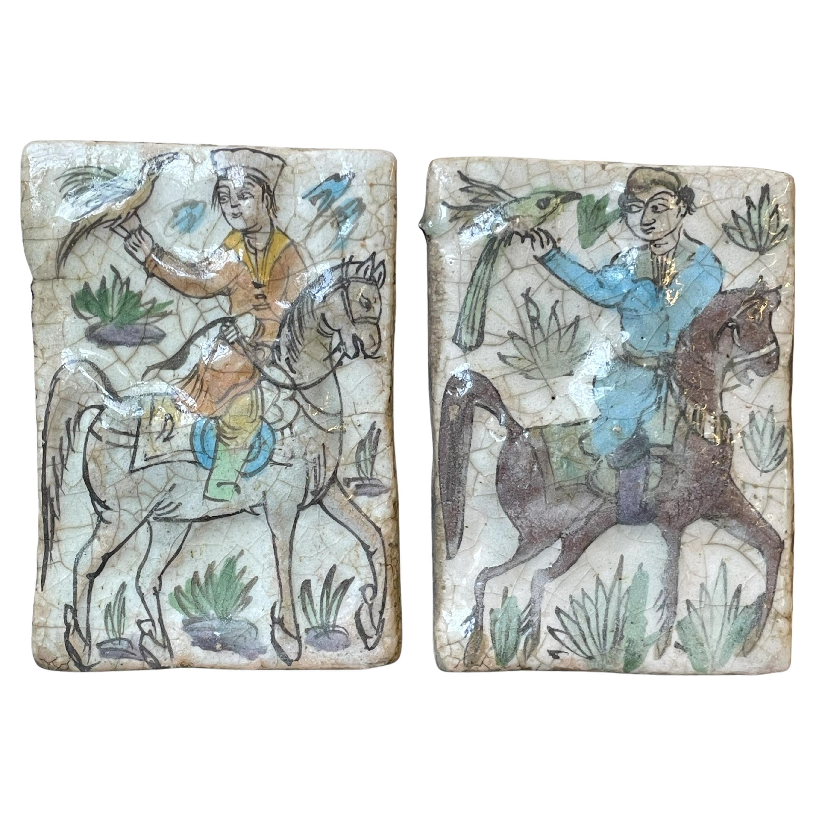 Two Qajar Tiles