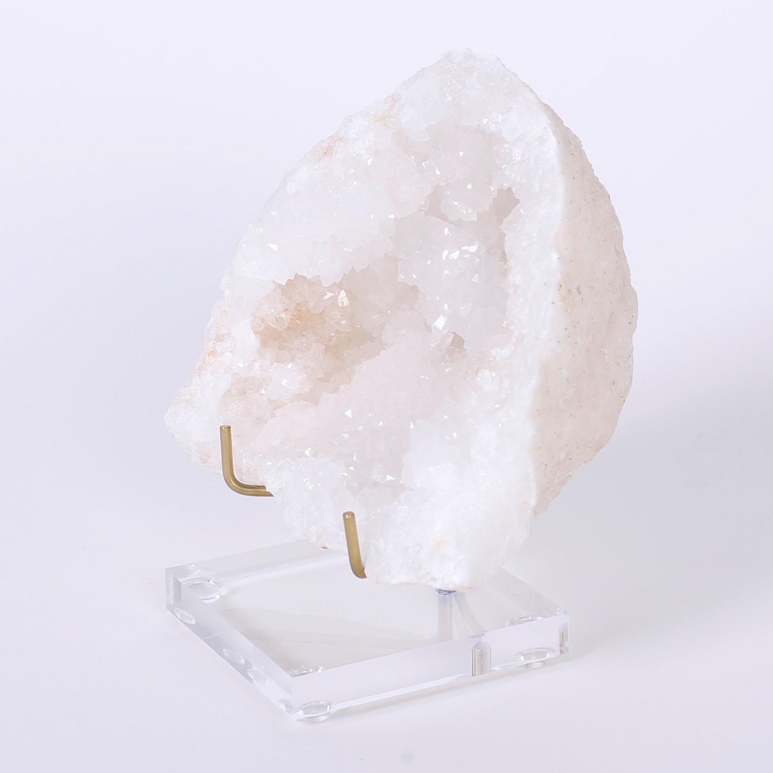 18th Century and Earlier Two Quartz Geode Specimens