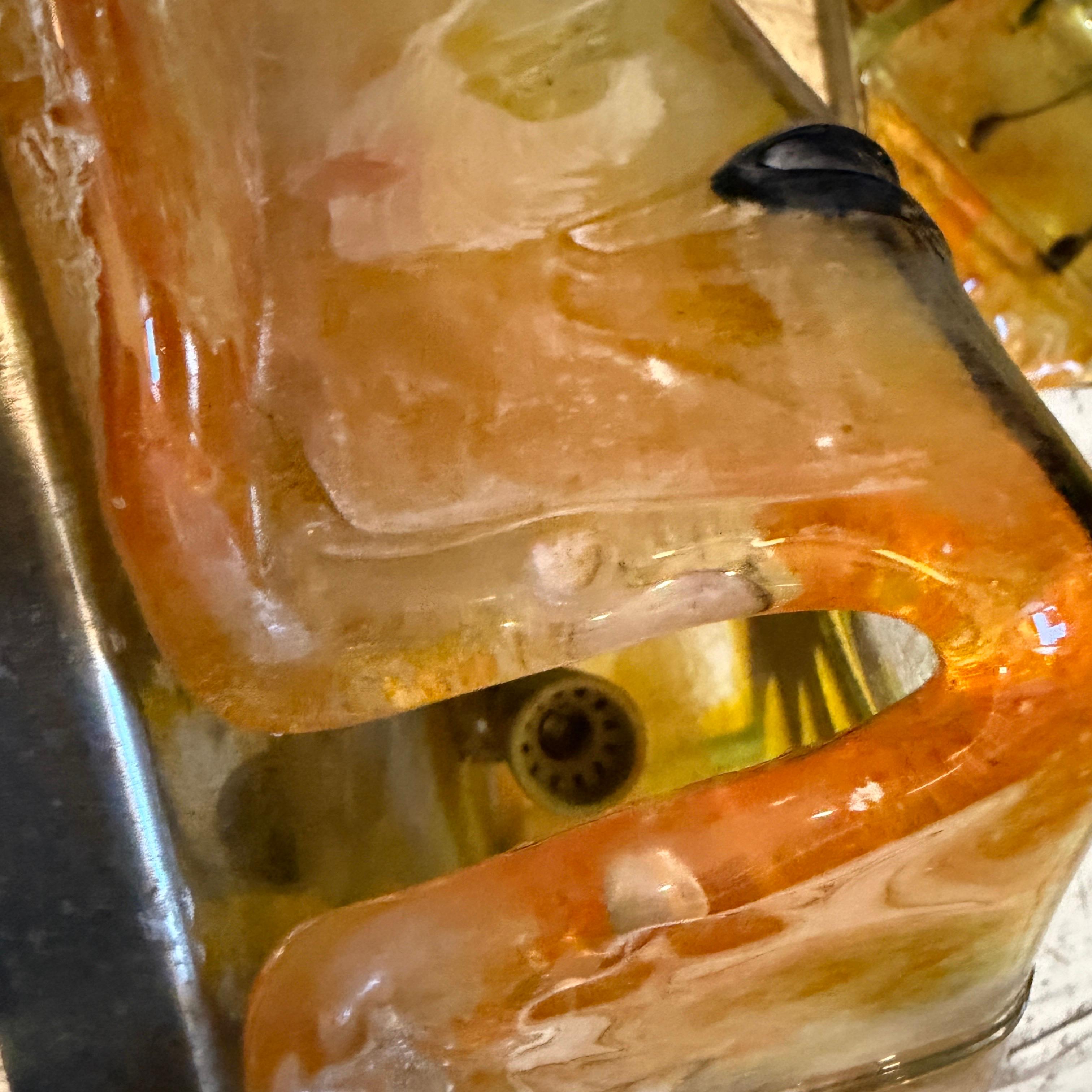 Two Rare 1970s Mazzega Space Age Square Murano Glass Wall or Ceiling Lights en vente 3