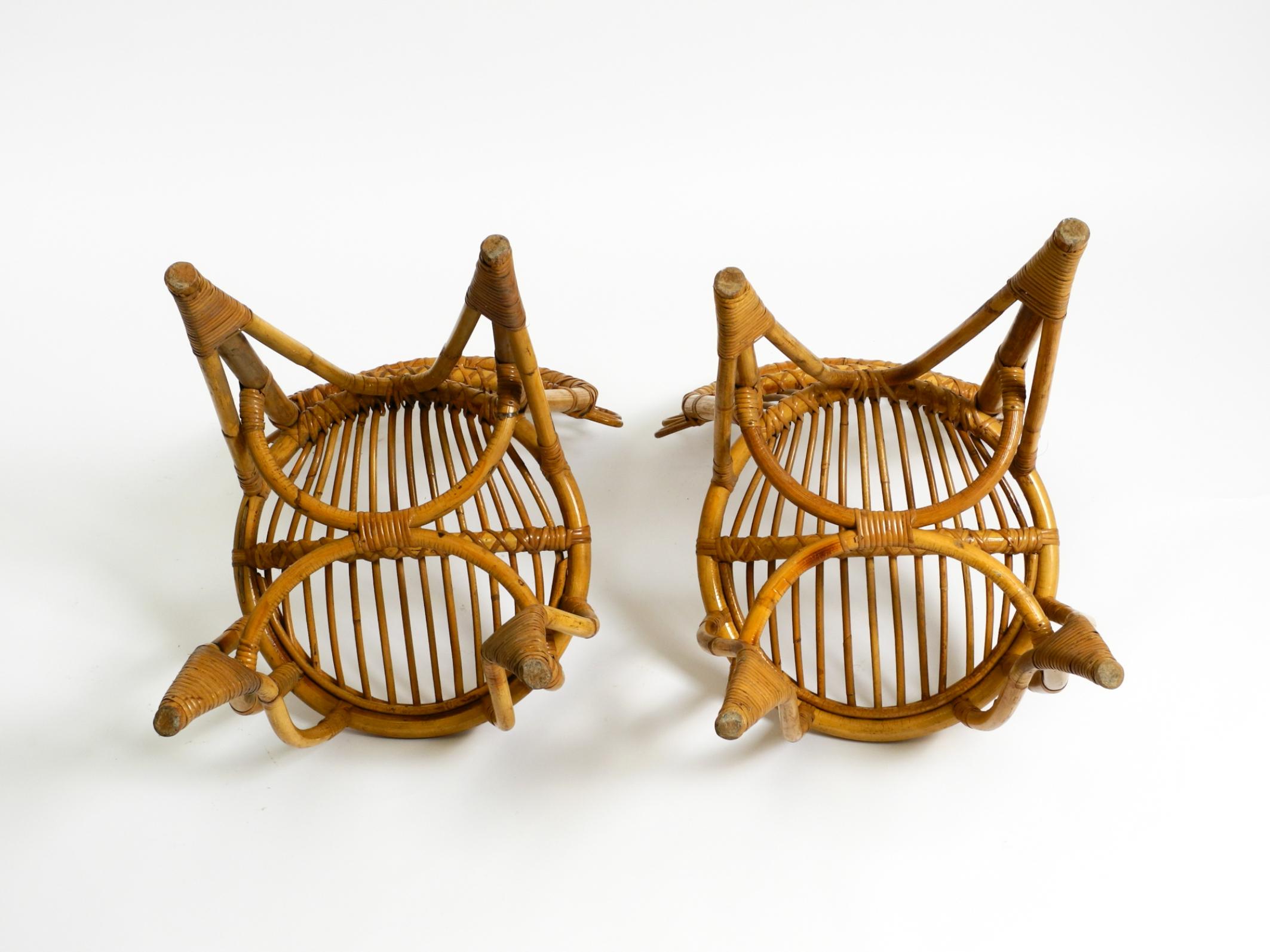 Two rare beautiful original 1960s bamboo chairs from Italy im Angebot 4