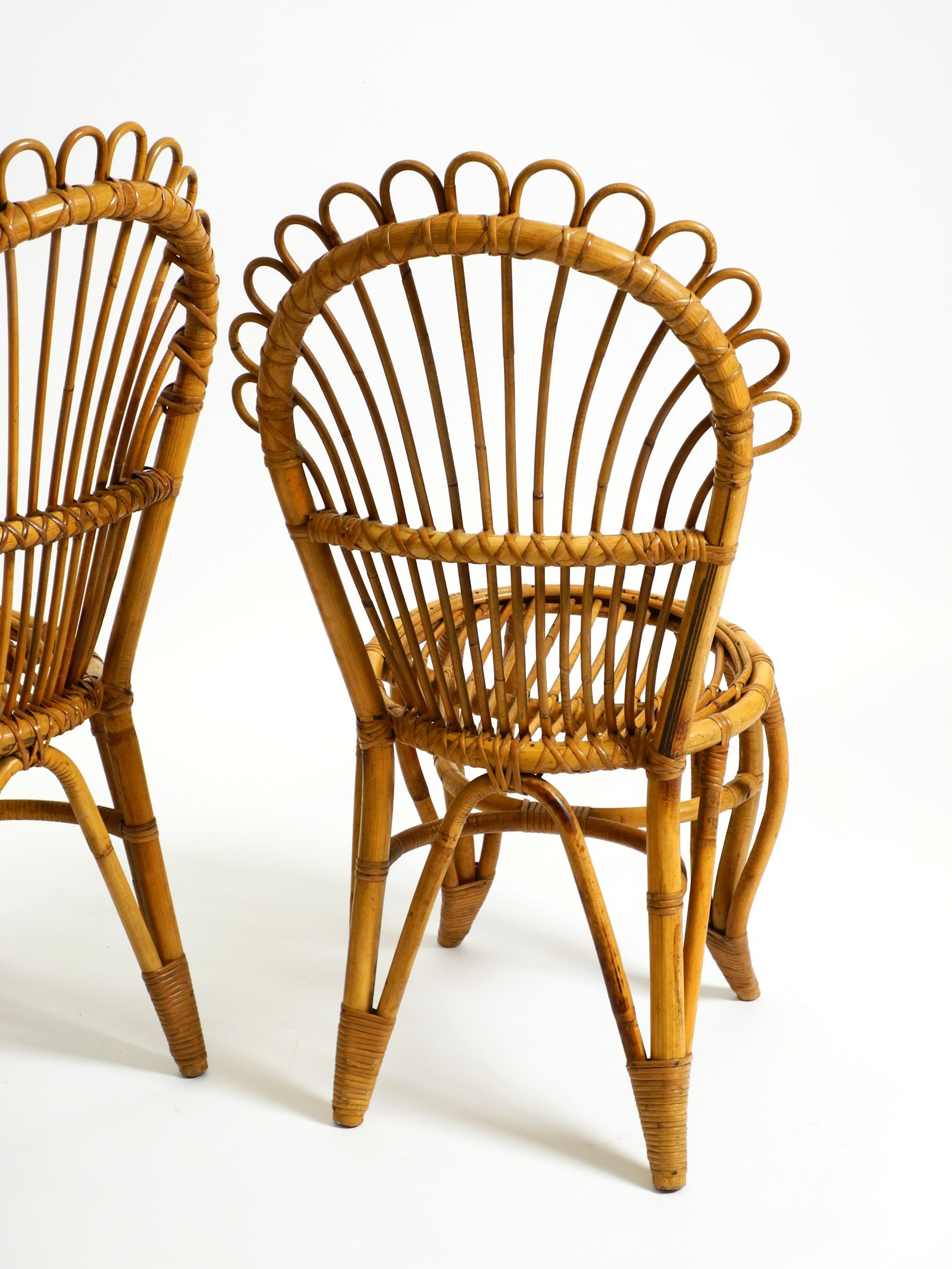 Two rare beautiful original 1960s bamboo chairs from Italy im Angebot 6