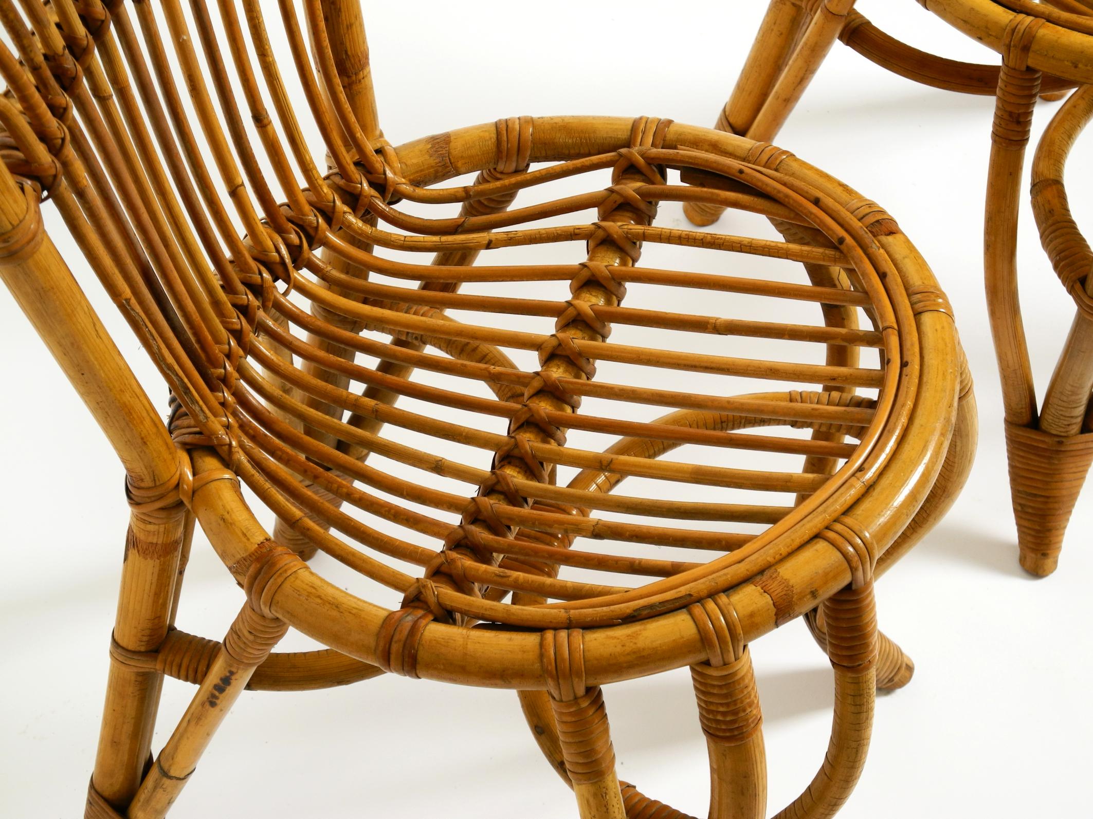Two rare beautiful original 1960s bamboo chairs from Italy im Angebot 7