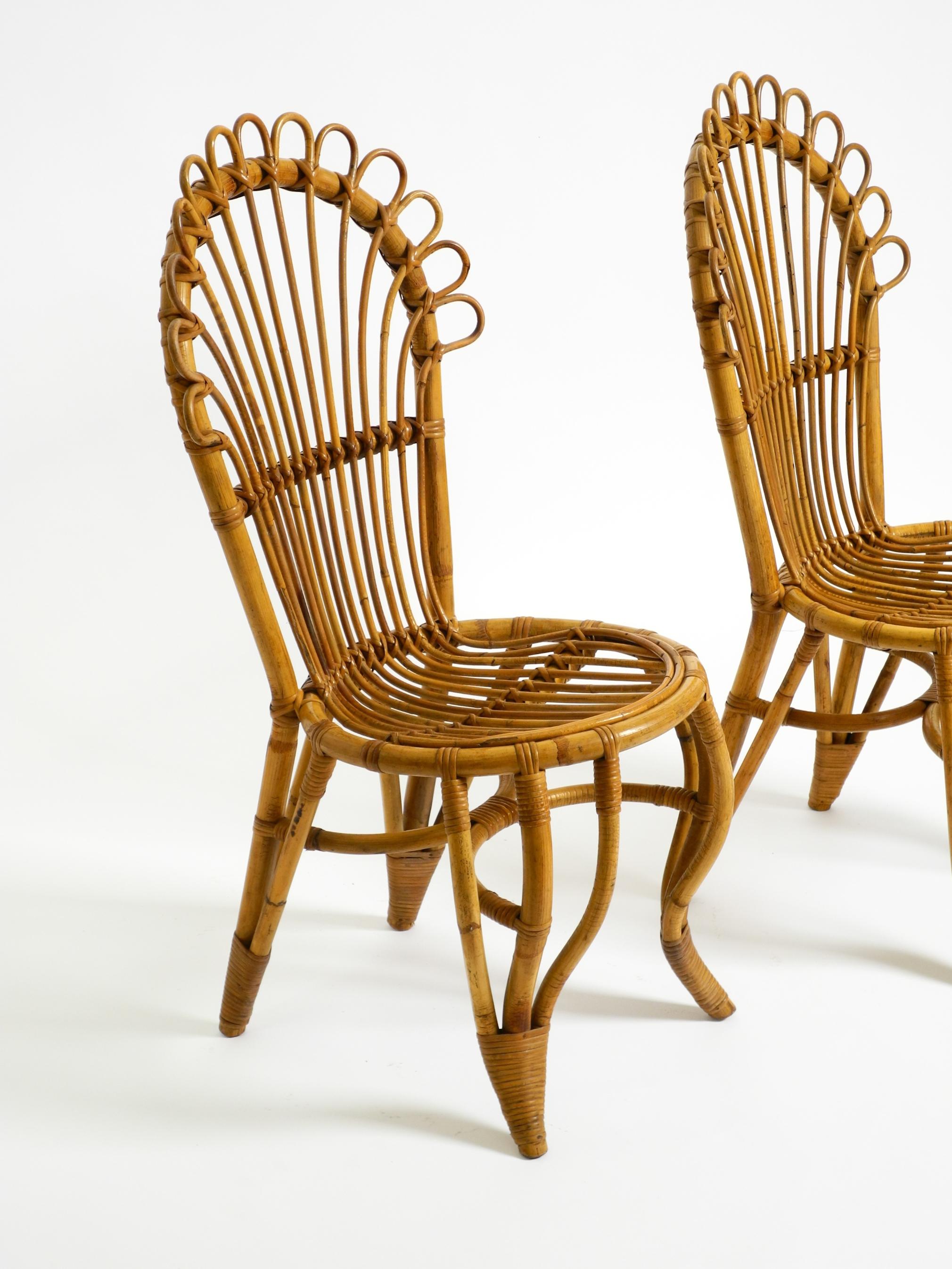 Two rare beautiful original 1960s bamboo chairs from Italy im Angebot 8