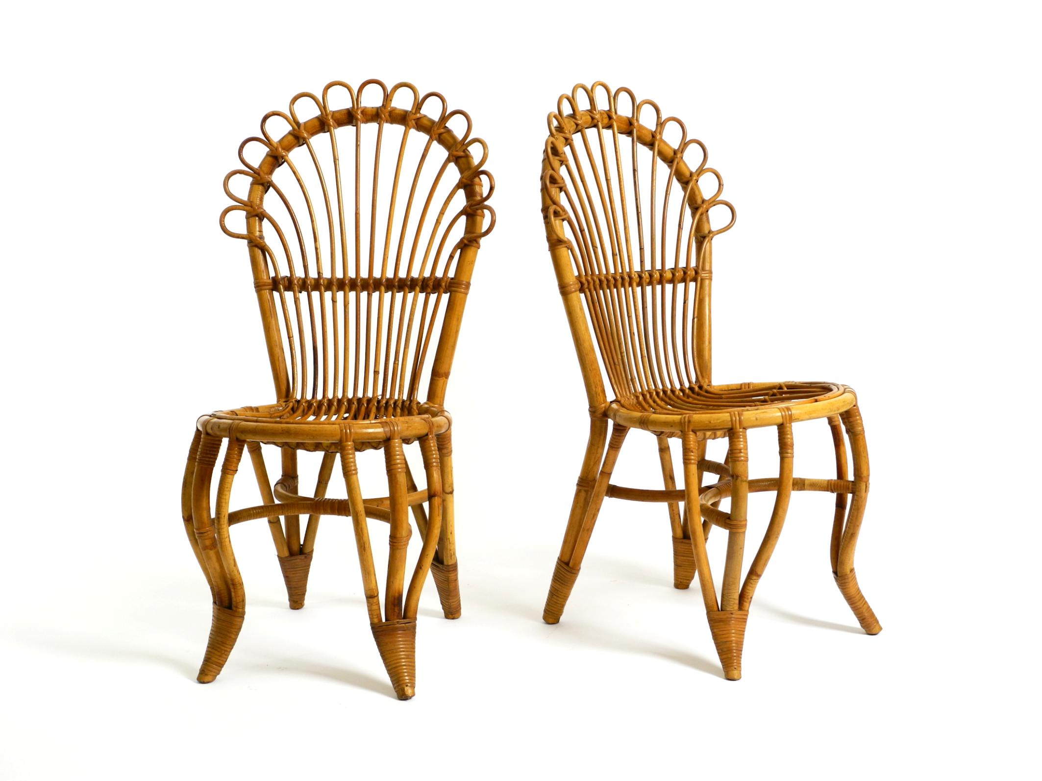 Two rare beautiful original 1960s bamboo chairs from Italy im Angebot 10