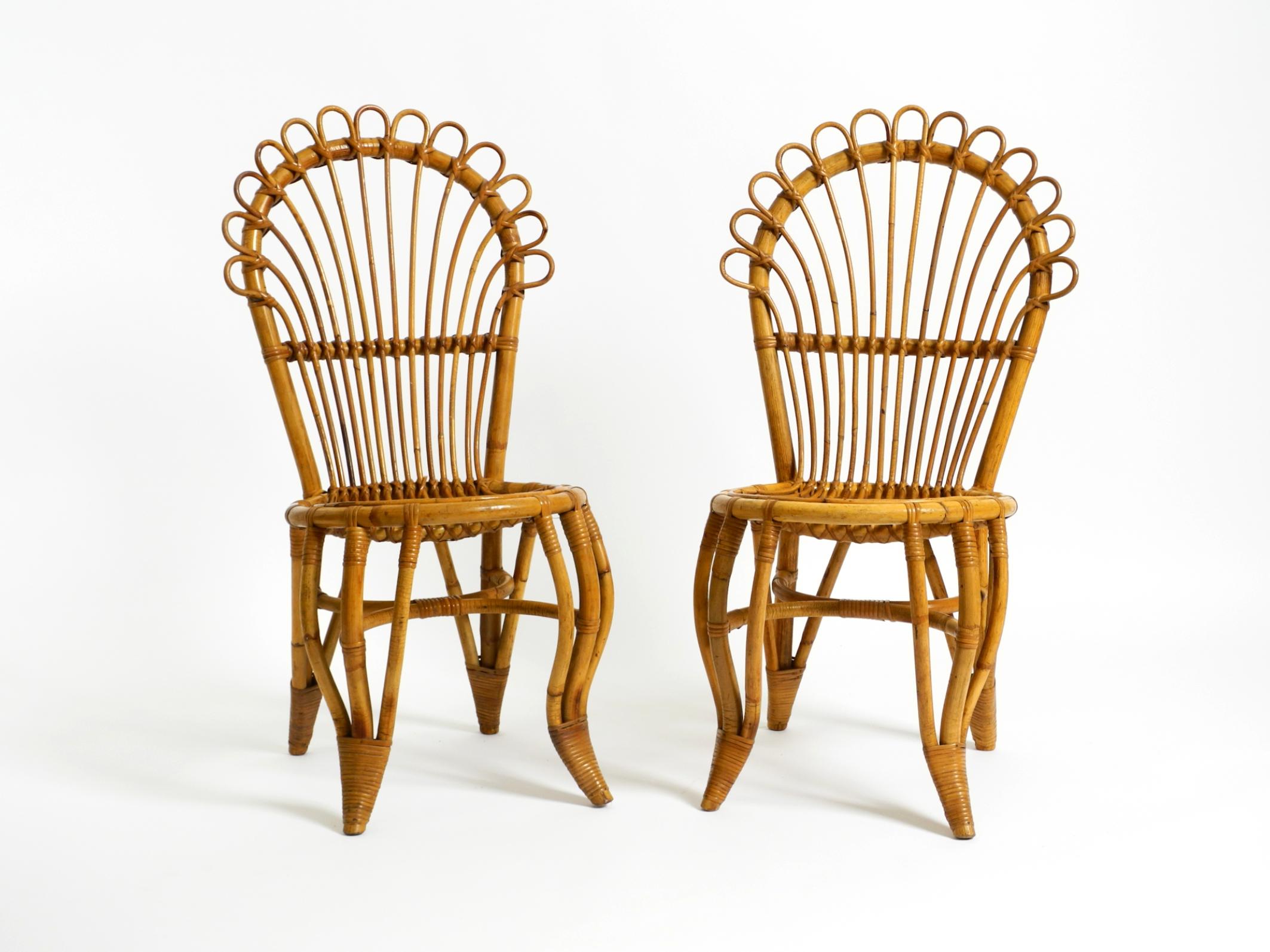 Two rare beautiful original 1960s bamboo chairs from Italy im Angebot 11