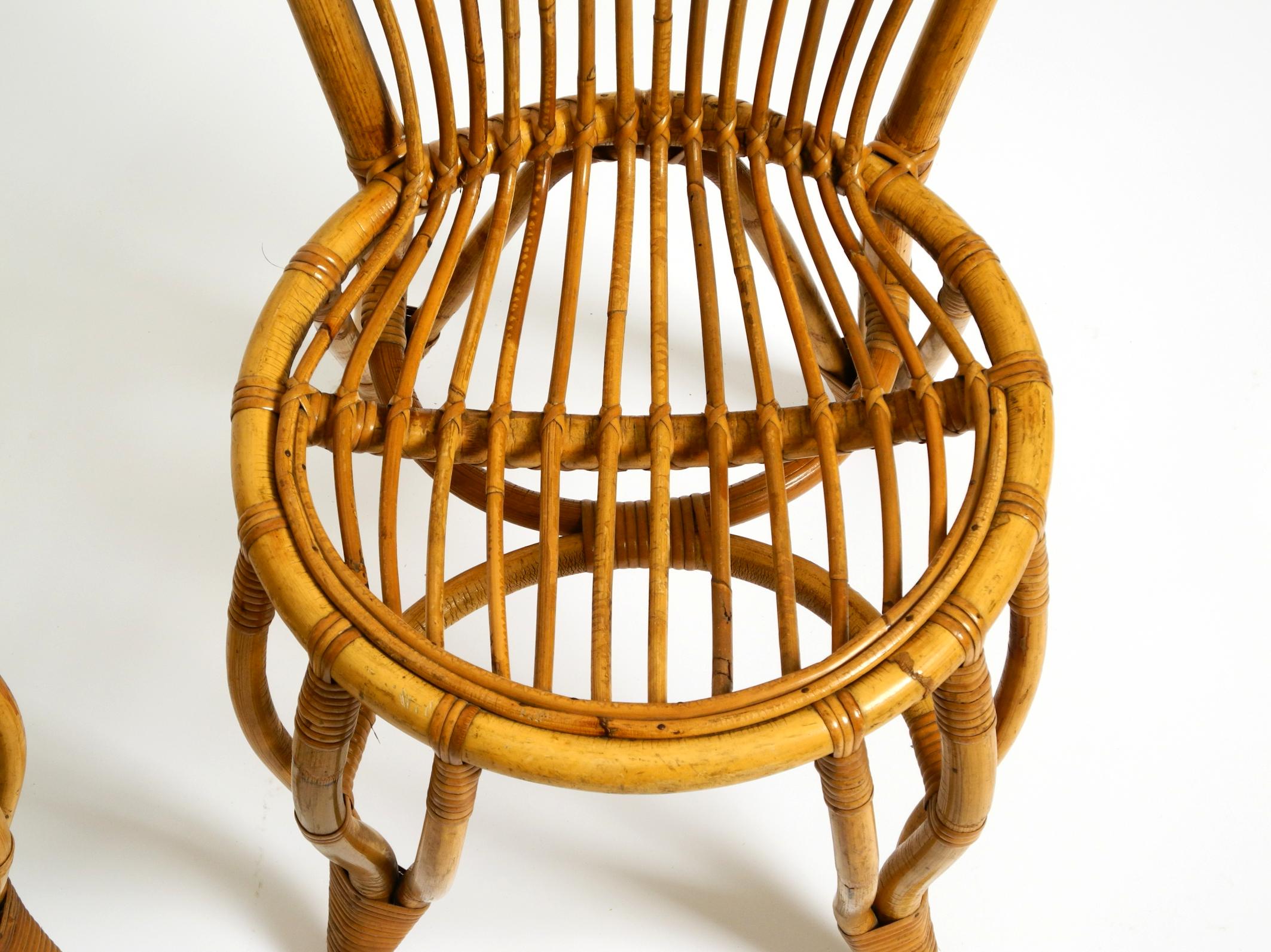 Two rare beautiful original 1960s bamboo chairs from Italy (Bambus) im Angebot