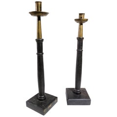 Two Rare Candlesticks Very Decorative, 18th-19th Century