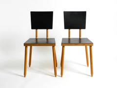 Zwei seltene zerlegbare Sperrholzstühle von Axel Kufus Modell Stöcke für Atoll